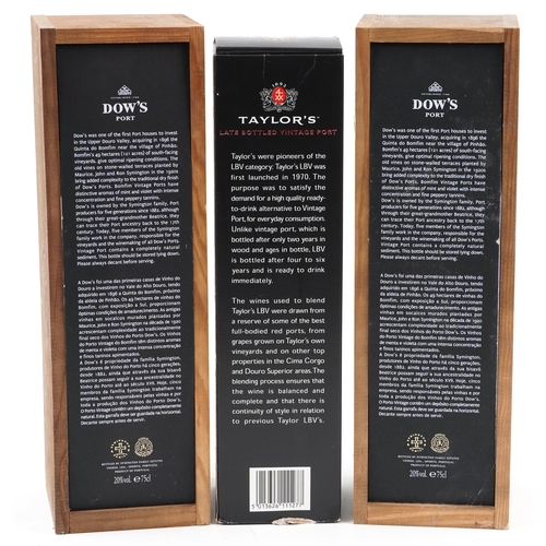 2020 - Three bottles of port comprising two 2001 Dow's and 2008 Taylor's