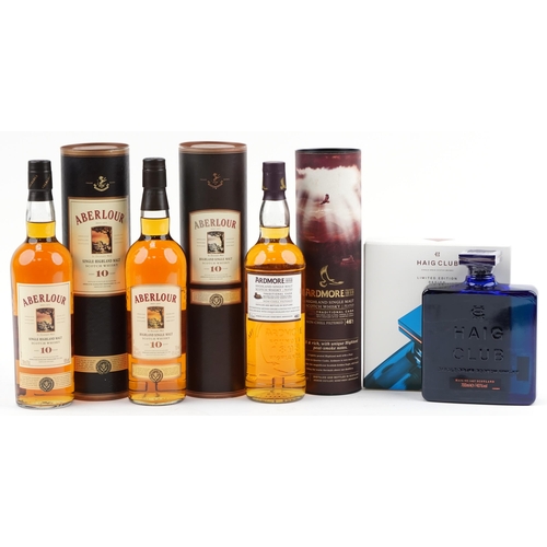 2084 - Four bottles of whisky with boxes comprising two 10 Year Old Aberlour, Ardmore and limited edition H... 