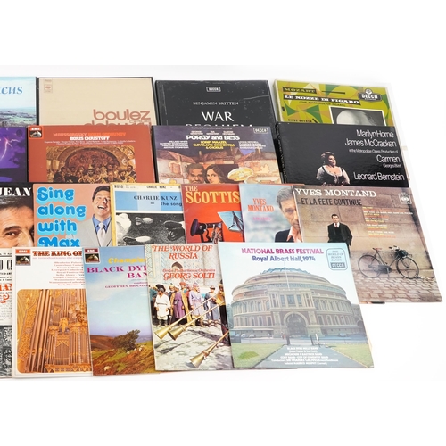 1509 - Vinyl LP records, some boxed sets, including Eva Turner, Yves Montand, Marilyn Horne and Porgy & Bes... 