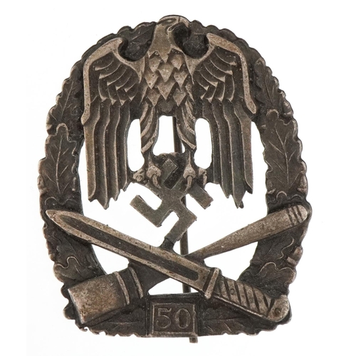 2556 - German military interest General Assault cap badge