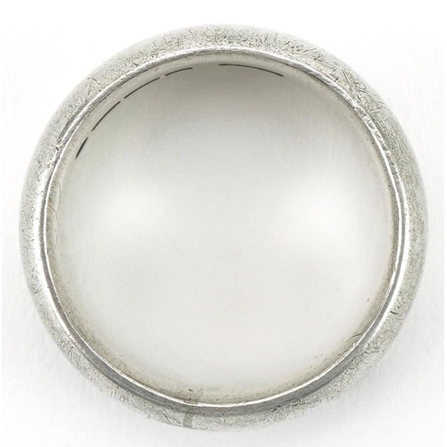 3478 - Heavy Victorian silver wedding band, Birmingham 1865, size P, 10.5g