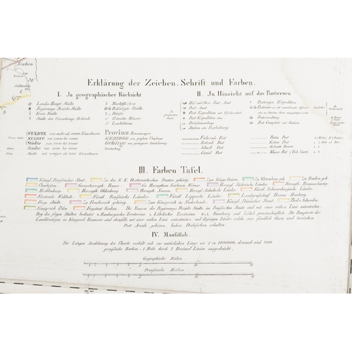 2499 - Antique German map of the Prussian States in two parts, Herrn Von Nagler 1825 housed in a cardboard ... 