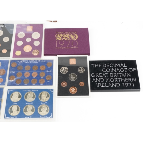 2444 - Proof coinage including Northern Ireland 1975 proof set, Jersey 1980 proof set, collection of 1953-1... 