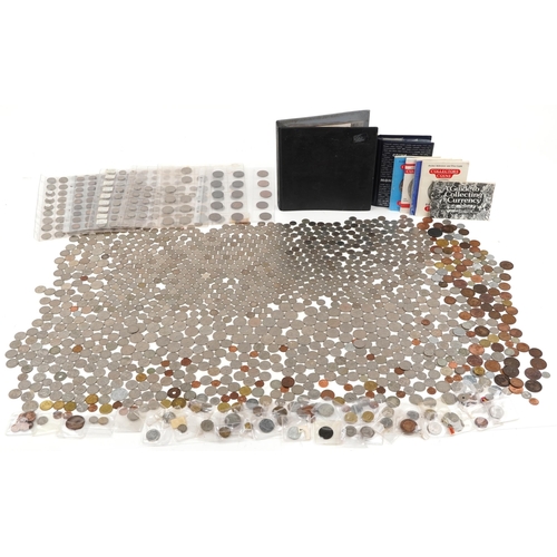 2446 - Large selection of predominantly pre decimal British coinage including shillings, sixpences, pennies... 