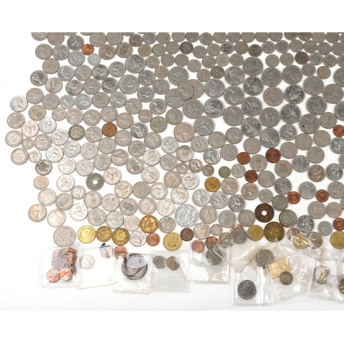 2446 - Large selection of predominantly pre decimal British coinage including shillings, sixpences, pennies... 