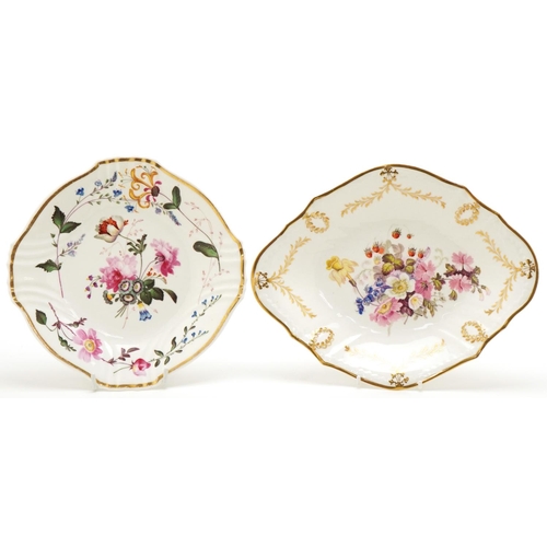 1048 - Daniel porcelain dish decorated by William Pollard with strawberries and flowers and a similar plate... 