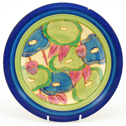 316 - Clarice Cliff Blue Chintz pattern plate, 26cm in diameter