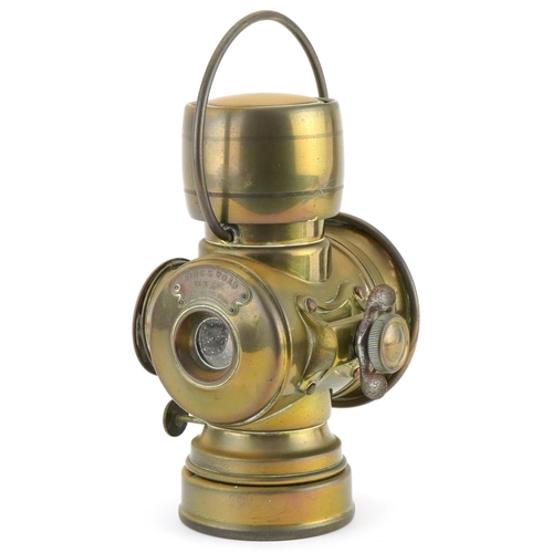 1426 - Brass Lucas King of the Road motor car lamp, 22cm high