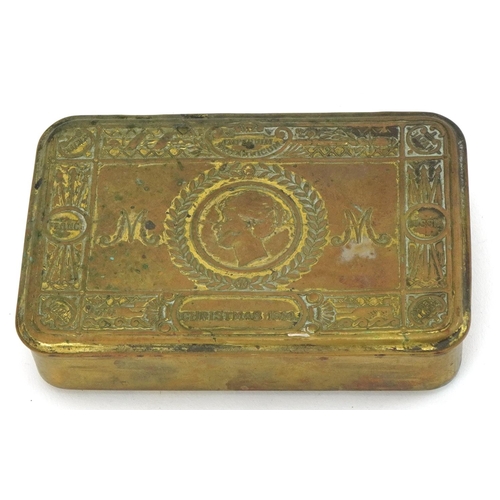 2545 - Military interest World War I brass Mary tin