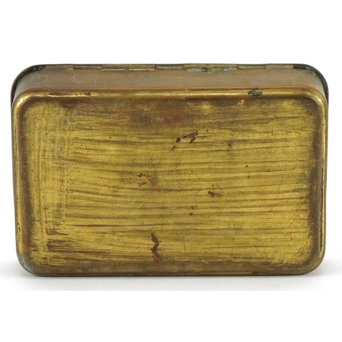 2545 - Military interest World War I brass Mary tin