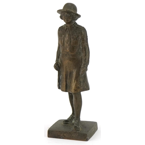 Girl Guide interest bronze figurine of Lady Olave Baden-Powell, Robert Baden-Powell's wife
,15cm high