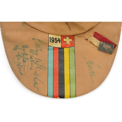 1391 - Football interest 1954 World Cup cap personally signed by Billy Wright Captain of England and Arsena... 