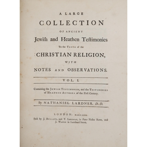 1580 - Family Holy Bible with coloured maps together with Lardner on Christian Religion