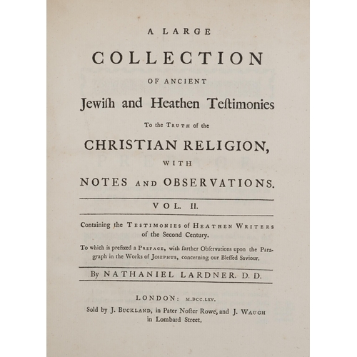 1580 - Family Holy Bible with coloured maps together with Lardner on Christian Religion