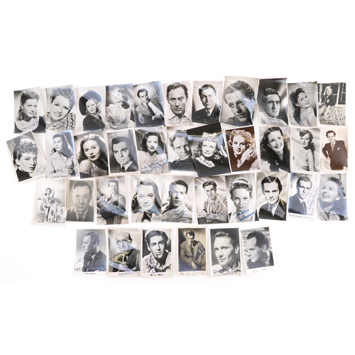 2514 - Vintage black and white photographs of actors and actresses, some with original autographs, includin... 