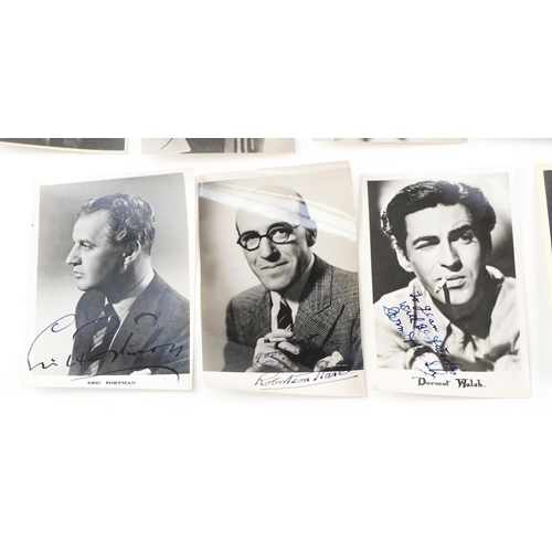 2514 - Vintage black and white photographs of actors and actresses, some with original autographs, includin... 