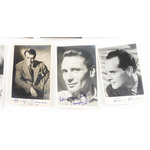 2514 - Vintage black and white photographs of actors and actresses, some with original autographs, includin... 