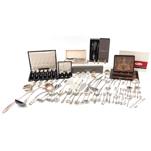 2310 - Large collection of silver plated cutlery, some with cases, including Culinary Concepts, ladles and ... 