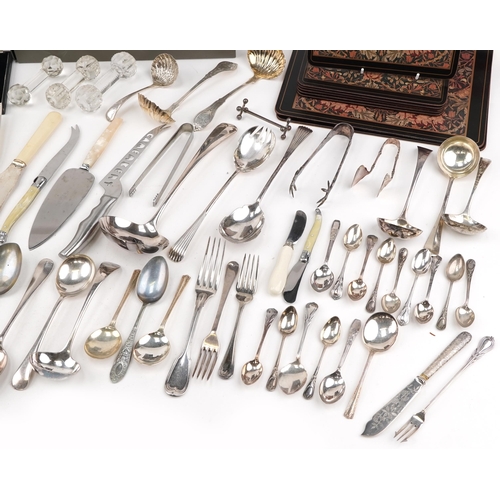 2310 - Large collection of silver plated cutlery, some with cases, including Culinary Concepts, ladles and ... 