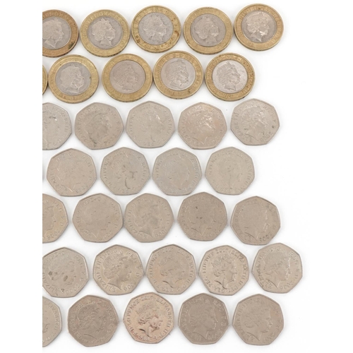 2417 - Selection of collectable fifty pence pieces including Peter Rabbit, Boy Scouts, Victoria Cross and a... 