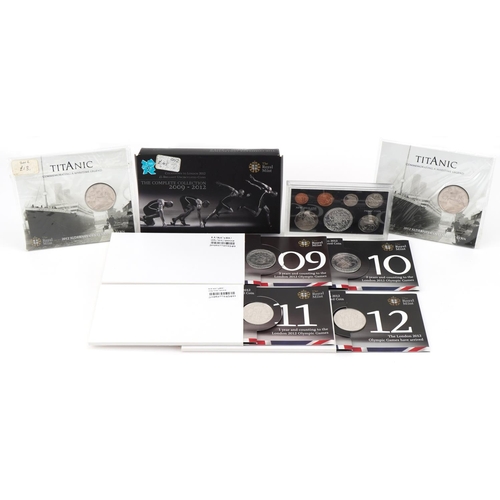 2416 - Collectable five pound coins to include four The Complete Collection of The London Countdown to the ... 