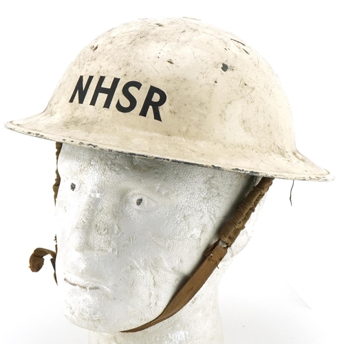 2595 - British military interest Brodie helmet for The Nation Hospital Service Reserve