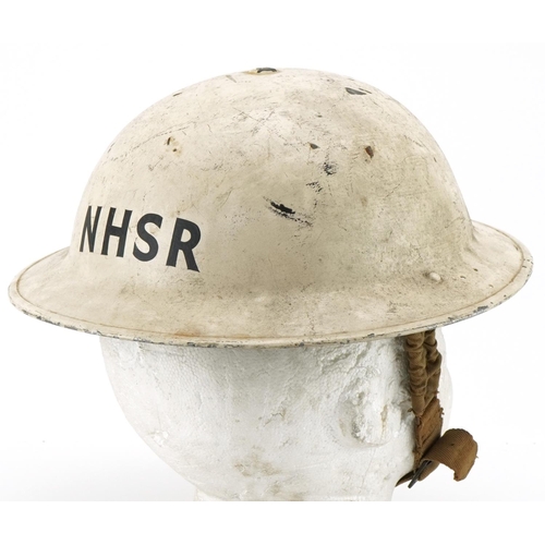 2595 - British military interest Brodie helmet for The Nation Hospital Service Reserve