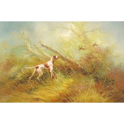 2152 - Kingman - Hunting dogs, pair of oil on canvases, contemporary mounted and framed in gilt frames, eac... 