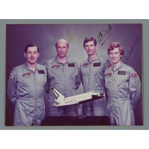 2515 - Space Exploration- The First Astronauts of Great Britain 1985 photographic collage signed by the ast... 