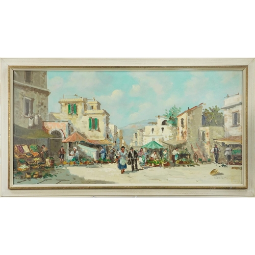 1289 - French Street scene, oil on canvas, bearing a indistinct signature, inscribed André Derain verso, co... 