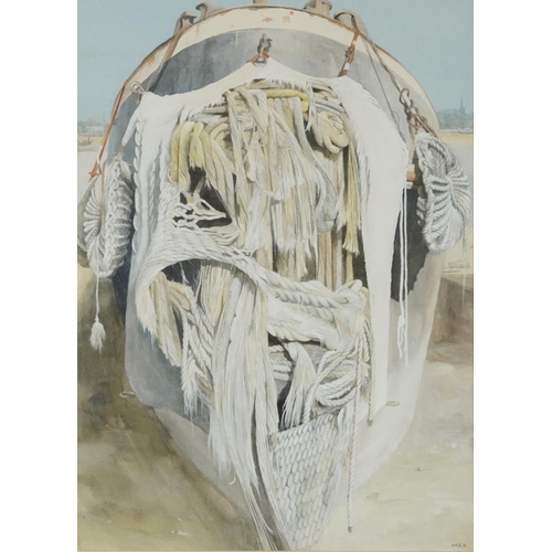 1234 - Anthony R Cooke - Burst Fender, (study number 3) watercolour, initialled and dated, contemporary mou... 