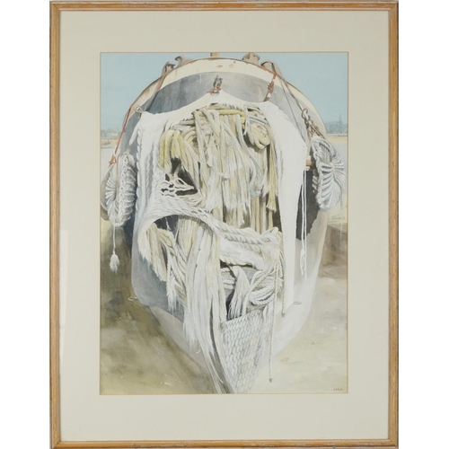 1234 - Anthony R Cooke - Burst Fender, (study number 3) watercolour, initialled and dated, contemporary mou... 