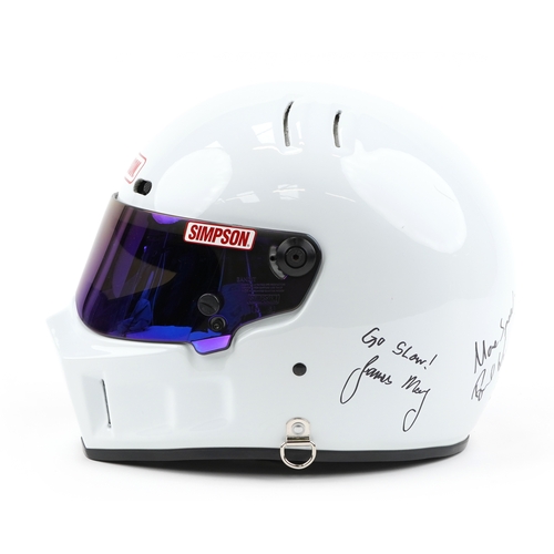  The Stig BBC Top Gear autographed motor racing helmet signed by the Stig and Jeremy Clarkson. This c... 