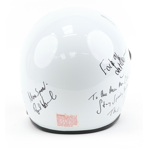 2387 - The Stig BBC Top Gear autographed motor racing helmet signed by the Stig and Jeremy Clarkson. This c... 