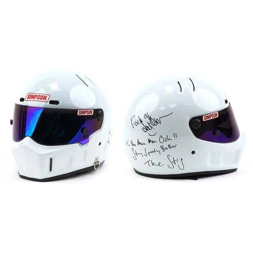  The Stig BBC Top Gear autographed motor racing helmet signed by the Stig and Jeremy Clarkson. This c... 