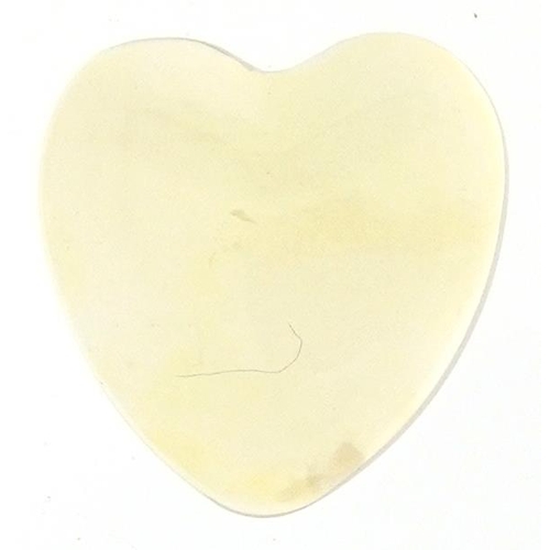 3363 - Carved opal in the form of a love heart, approximately 3.04 carat, 1.2cm high, 0.6g