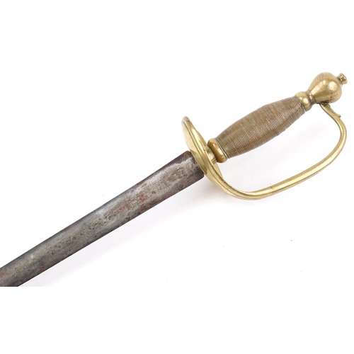 2610 - British military interest Infantry sword, 80cm in length