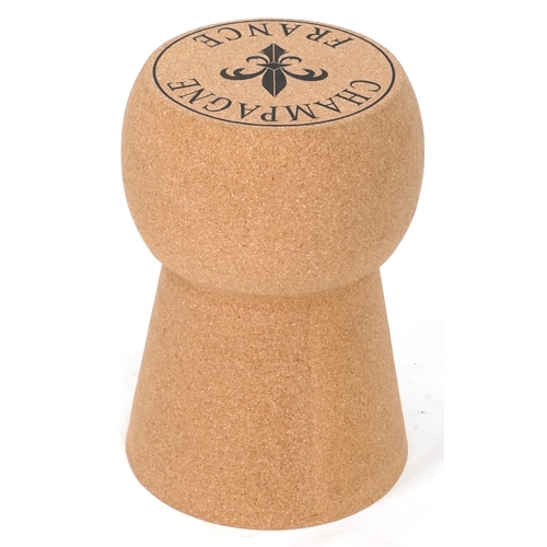 733 - Novelty Champagne cork design metal stool, 51cm high