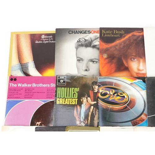 1512 - Vinyl LP records and 45rpm records including Electric Light Orchestra, The Hollies, Pink Floyd, Quee... 