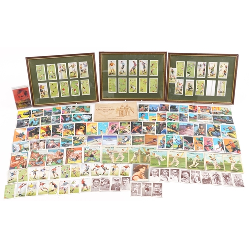 2517 - Vintage and later cigarette cards and trade cards including England and Glamorgan cricket cards by A... 