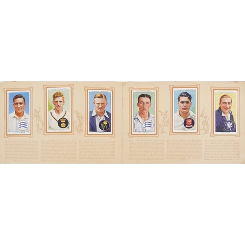 2517 - Vintage and later cigarette cards and trade cards including England and Glamorgan cricket cards by A... 