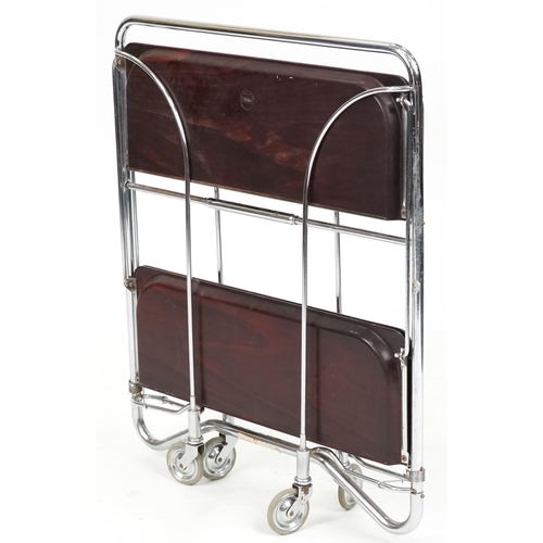 662 - Mid 20th century folding tea trolley, 75cm H x 67cm W x 44cm D