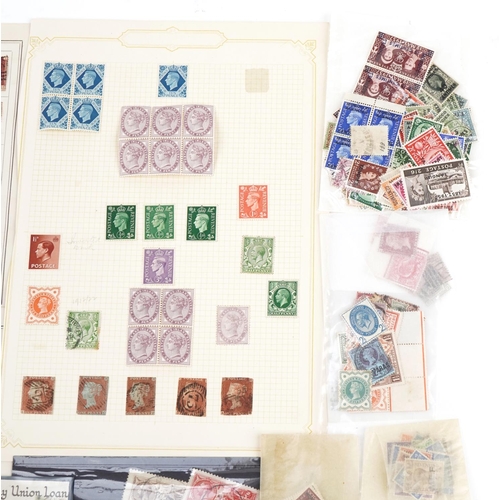 2461 - Victorian and later British stamps, some on sheets, including Penny Reds and Seahorses