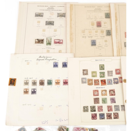 2464 - Good selection of 19th century and later German stamps including Bavaria, Saxony and German Occupati... 