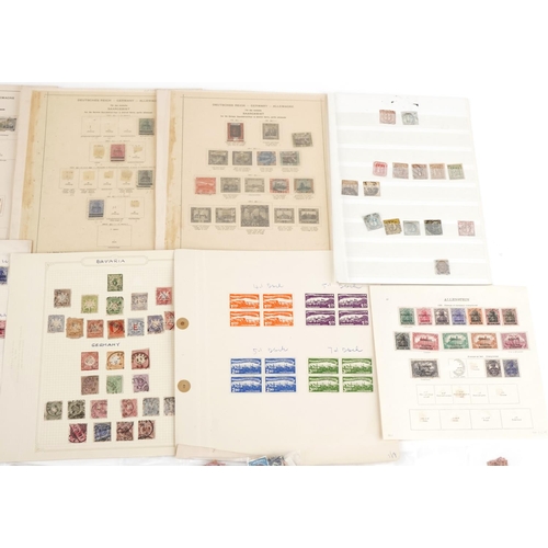 2464 - Good selection of 19th century and later German stamps including Bavaria, Saxony and German Occupati... 