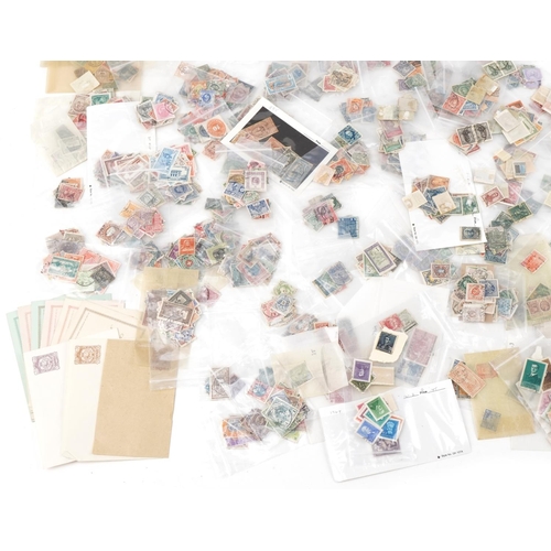 2465 - Large collection of 19th century and later Commonwealth and world stamps in plastic/polythene zip se... 