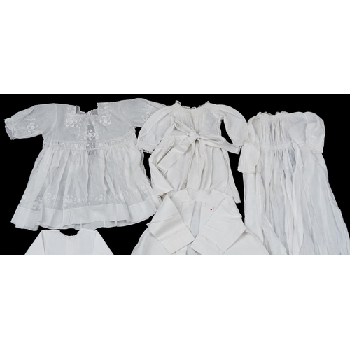 1540 - Vintage linen children's christening dresses, robes etc