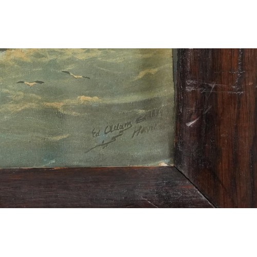 1227 - Vintage naval interest card diorama of HMS Victoria, inscribed W Masker to the reverse, housed in a ... 