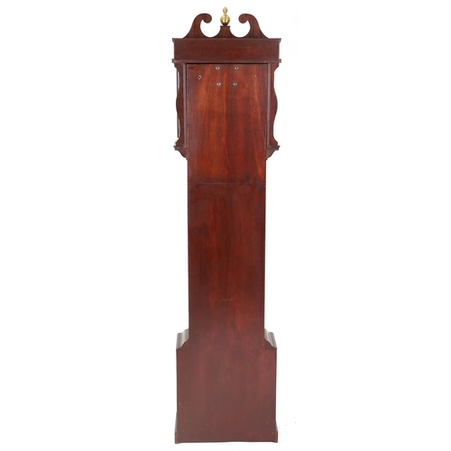 741 - Late 20th century mahogany longcase clock, 198cm H x 46cm W x 23cm D