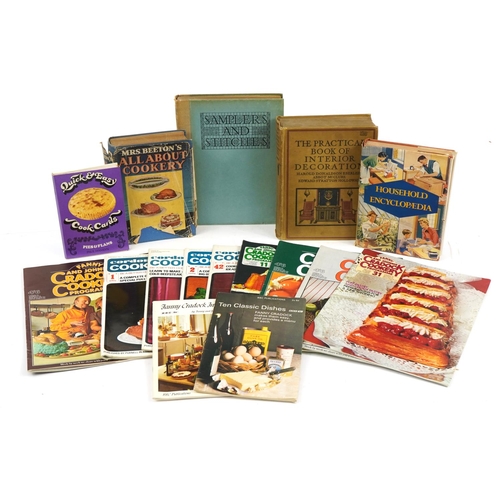 2341 - Vintage and later household and cookery books and magazines including The Practical Book of Interior... 